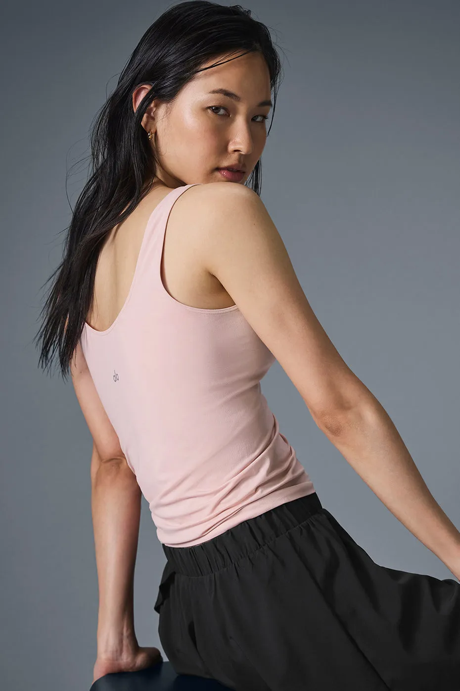 Sheer Glow Tank - Ballet Pink