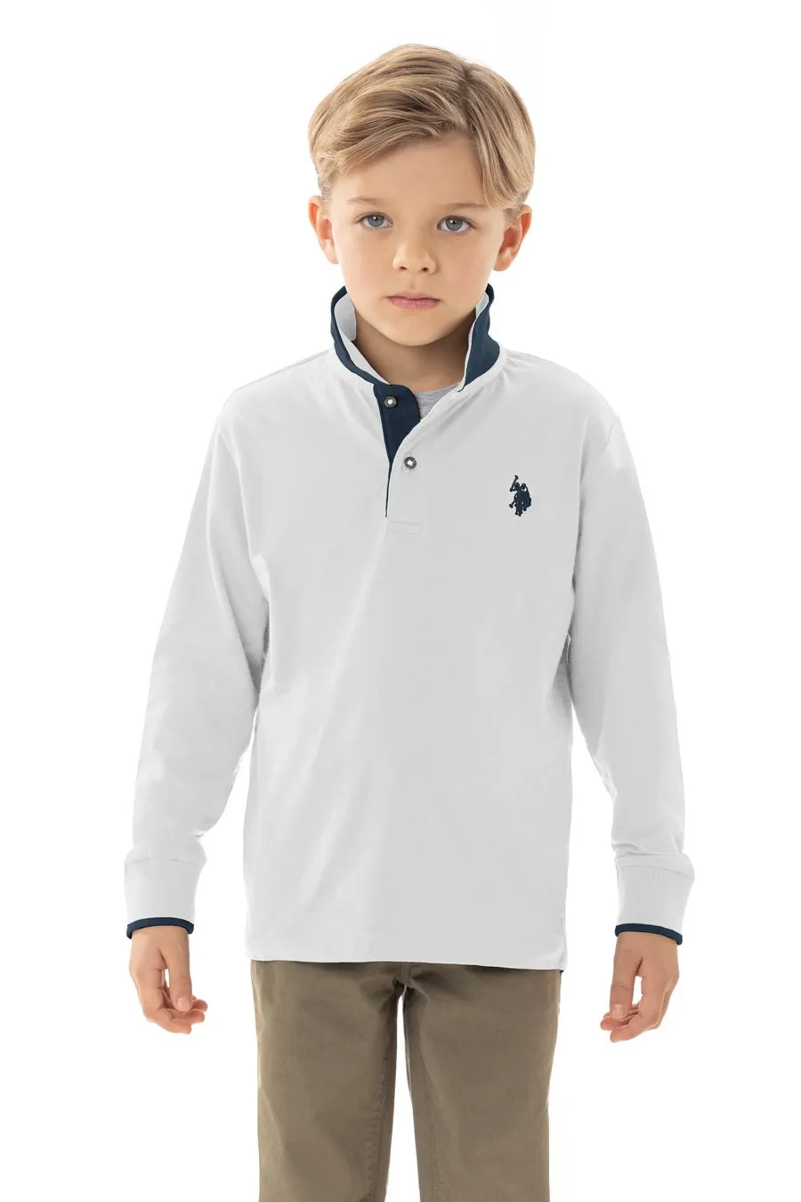 US POLO BOYS POLO LONG SLEEVE SHIRT